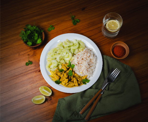 Poulet curry à la crème de coco